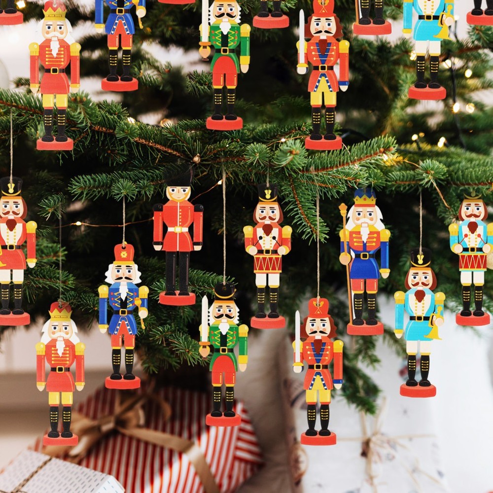 36 Pcs Nutcracker Miniature Nutcrackers Holiday Door Decorations