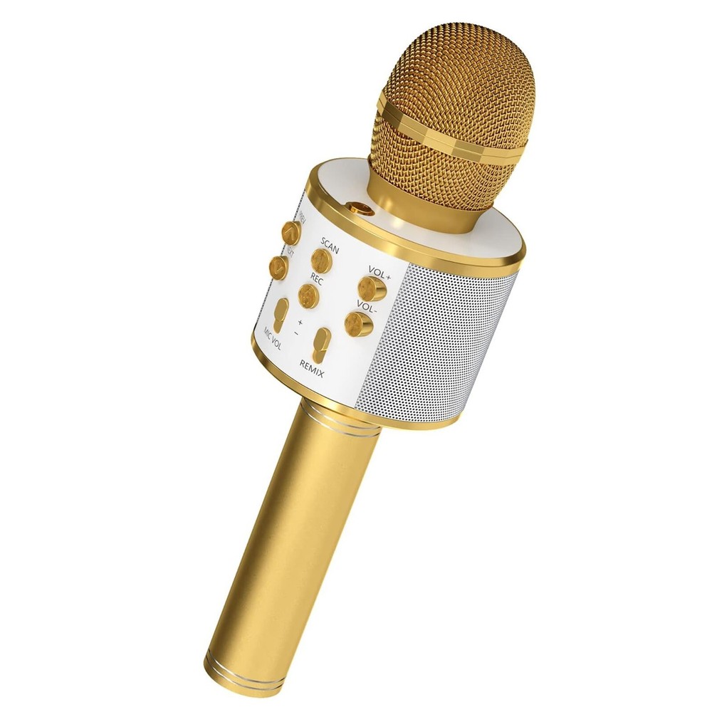 5 Core Microphone Wireless Karaoke Mic with Speaker Portable Bluetooth Microfono