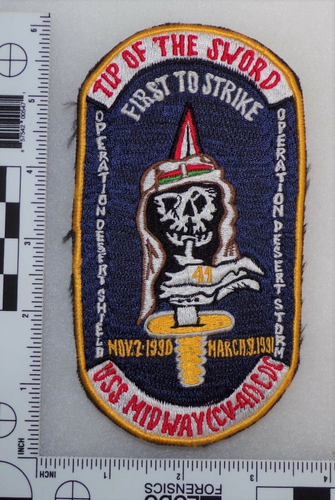 Original USN USS Midway CV-41 CDC Desert Storm 1991 Philippine Made Patch