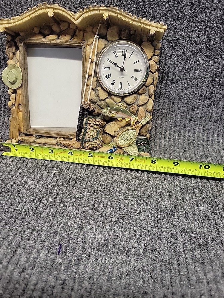 Fishing Clock Picture Frame 3D Resin