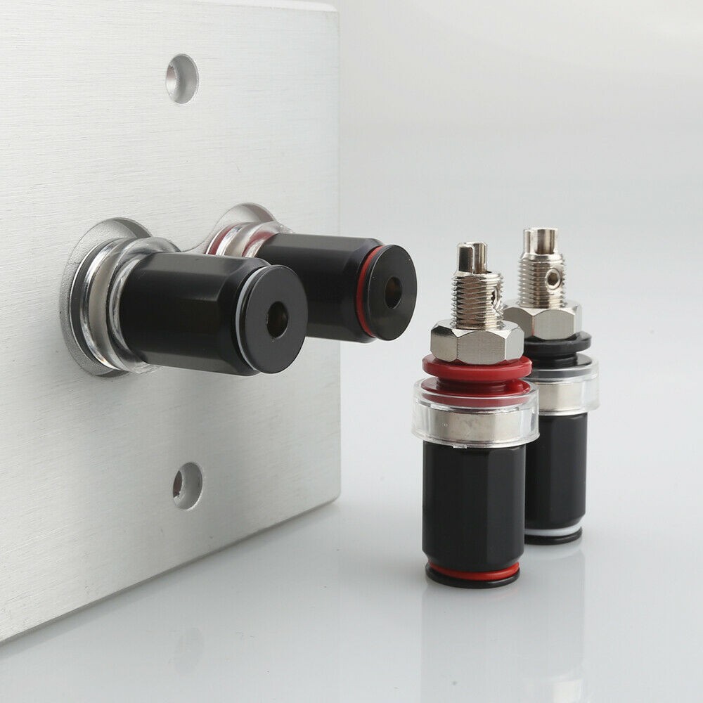 4Pcs Lockable Rhodium Plated HiFi Amplifier Speaker Binding Post Socket Terminal
