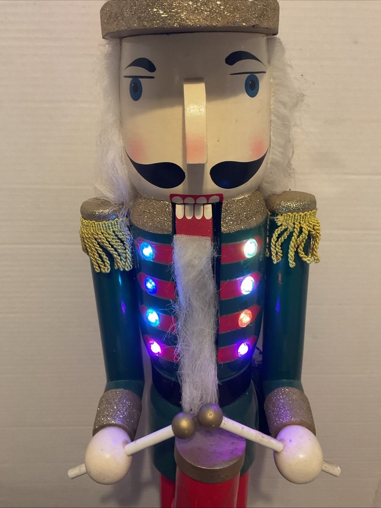 36 in. Nutcracker with Multicolor LED Lights 3’ Christmas Decor Classic Cool