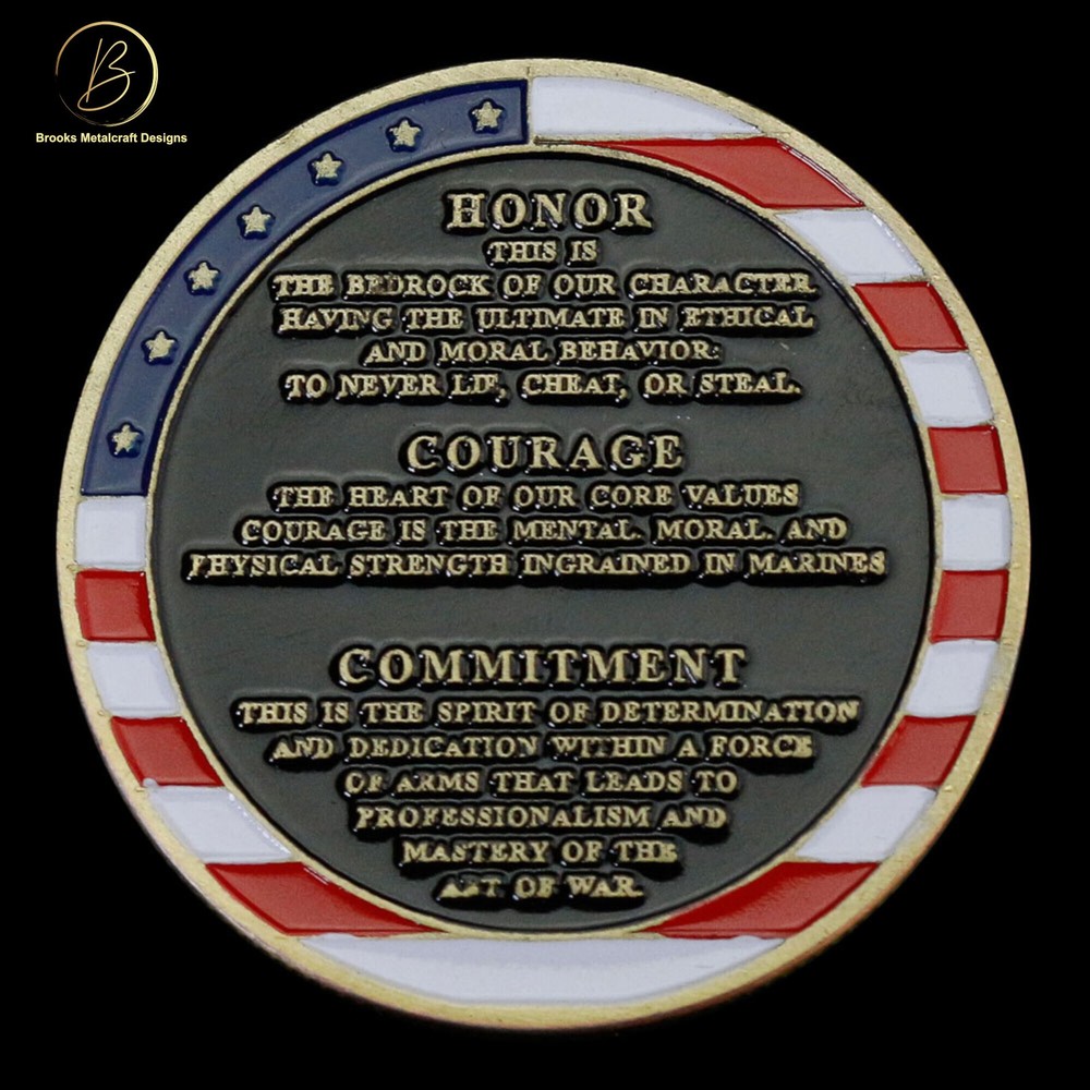 Marine Corps Core Values Challenge Coin
