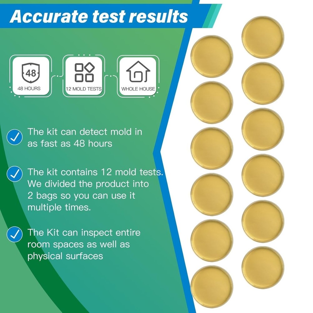 Home Mold Kit - 12 Detection Tests, Mold Detector