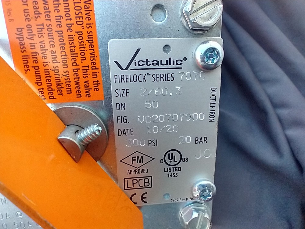 firelock butterfly valve 707c