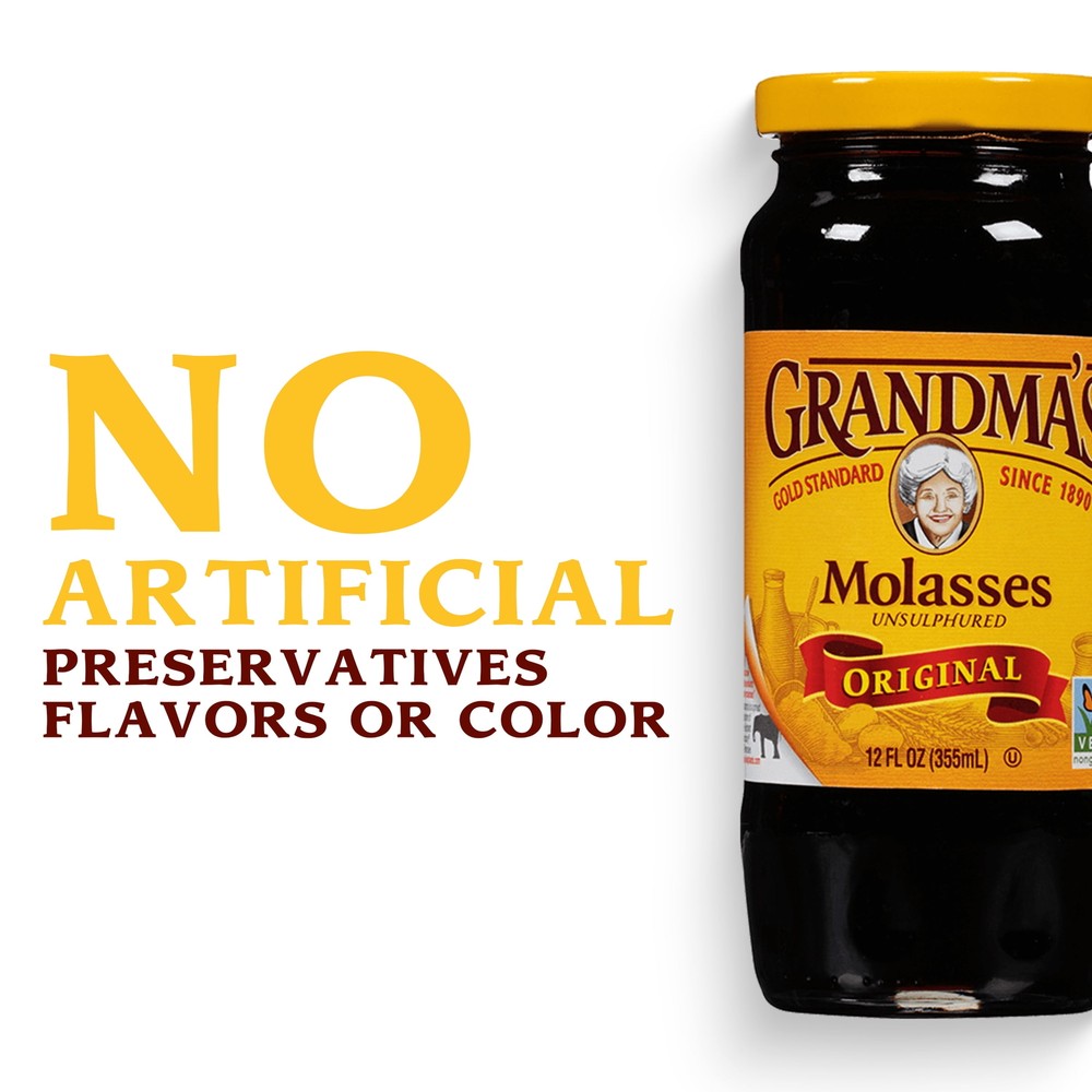 (4 pack) Original Molasses, Unsulphured, 12 fl oz Jar