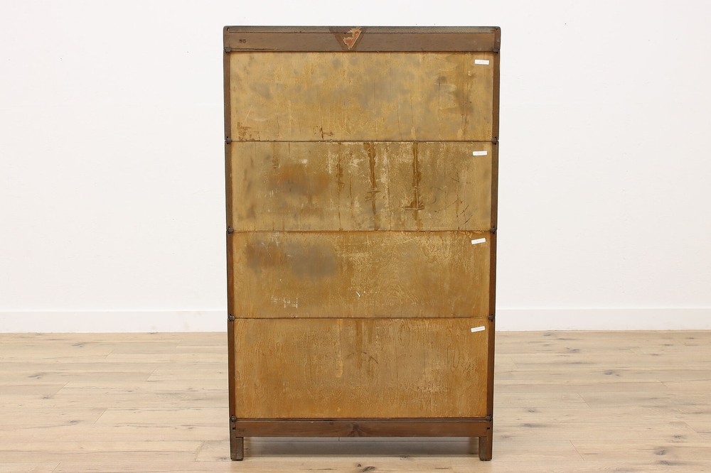 Gunn Antique 4 Stack Oak Lawyer Bookcase #50808