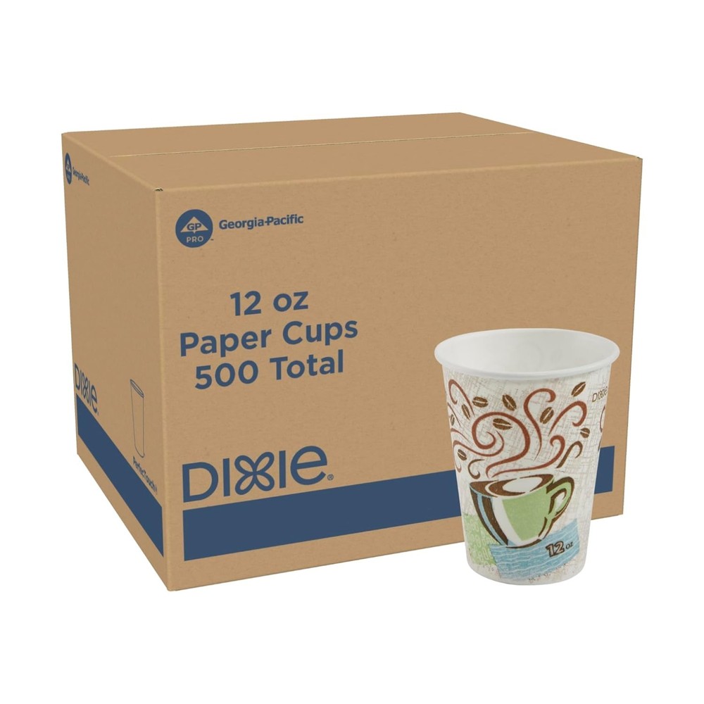 500 Ct Dixie PerfecTouch Coffee Cups - 12oz, Sleeve Pack