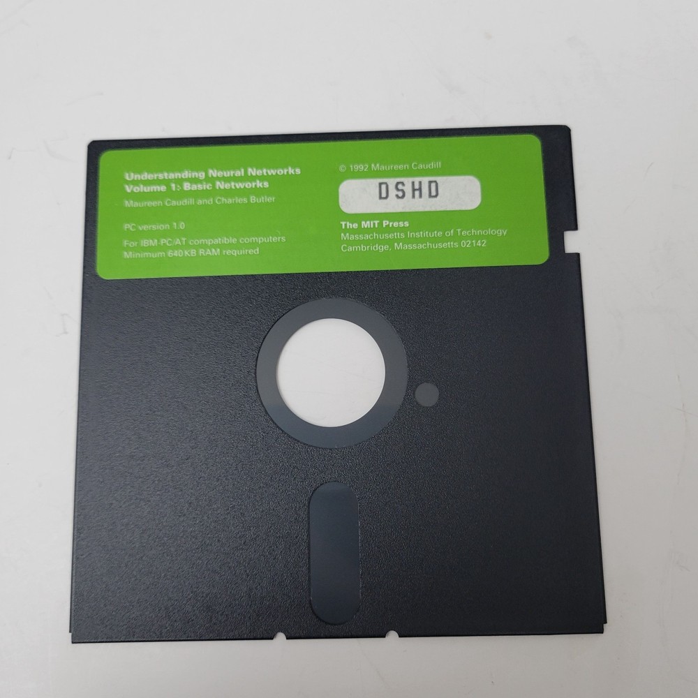 Understanding Neural Networks Vol 1 Basic Networks MIT Press 5.25" Floppy Disk