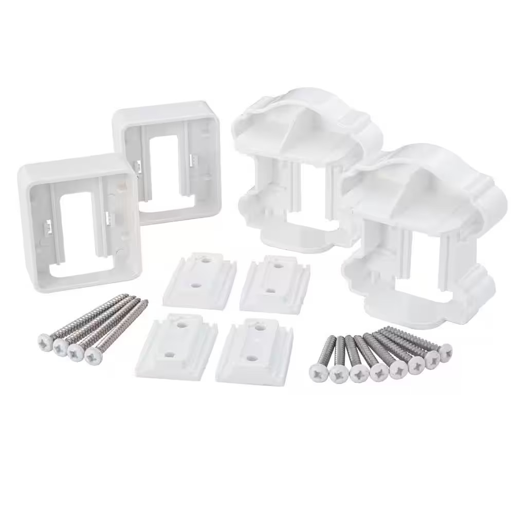 Armorguard Classic White Plastic Line Rail Hardware Kit 💪