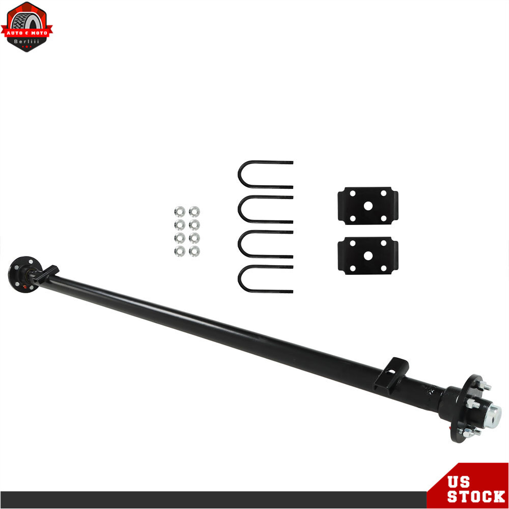 3500 lbs Axle Complete w/ U Bolt Kit 5 lug Boat Trailer, Cargo RV Camper Axel