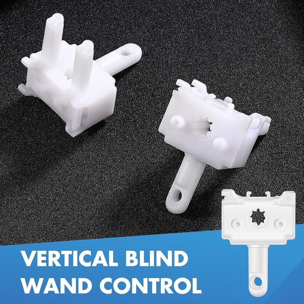 2 Pcs Vertical Blind Wand Control Replacement Repair One Size, White