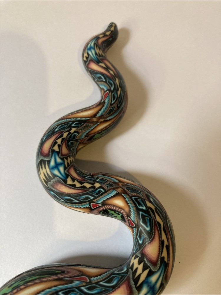 POLYMER CLAY SNAKE SCULPTURE