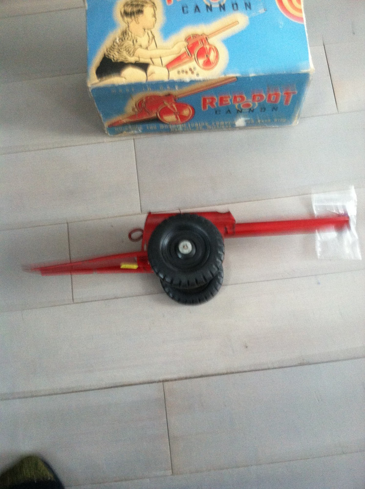 Vintage Red Dot Cannon with Original Box