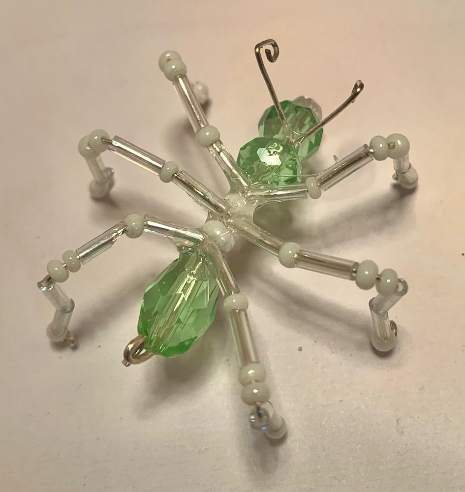Handmade Bead & Wire GREEN ANT