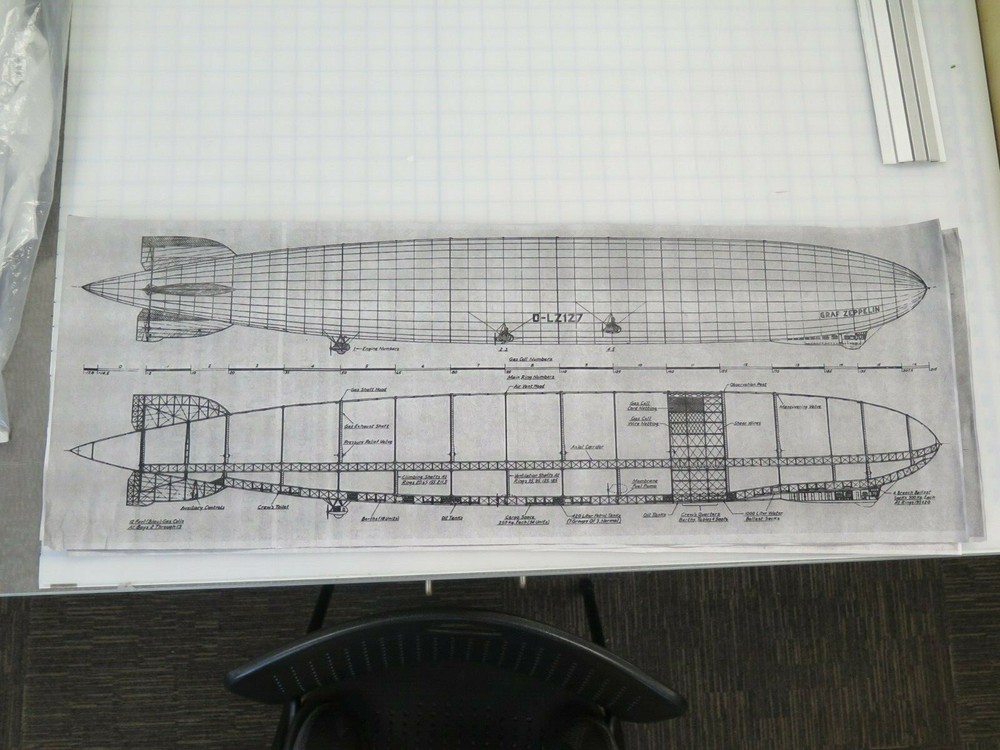 GRAF ZEPPELIN LZ -127 Dirigible LINES PLANS