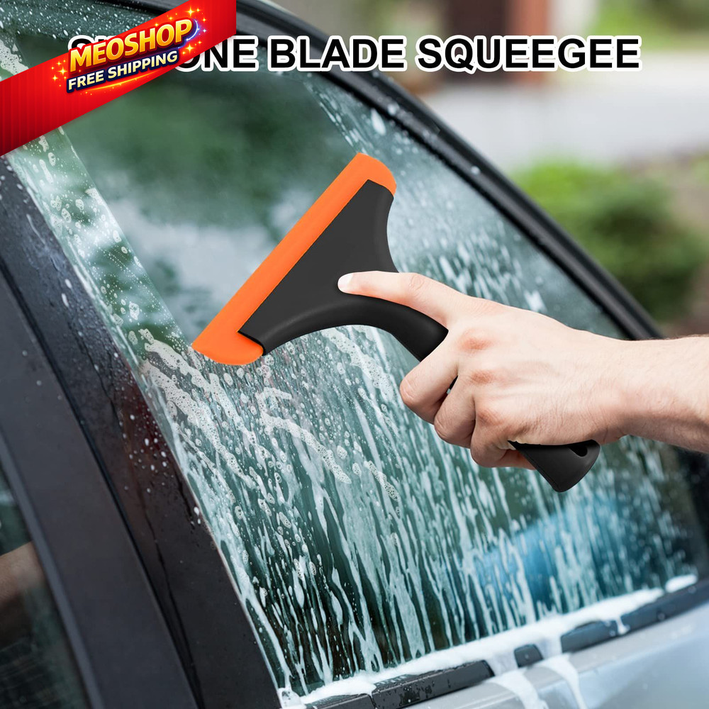 SetSail Shower Squeegee for Glass Doors, Small 1 Pack, Black