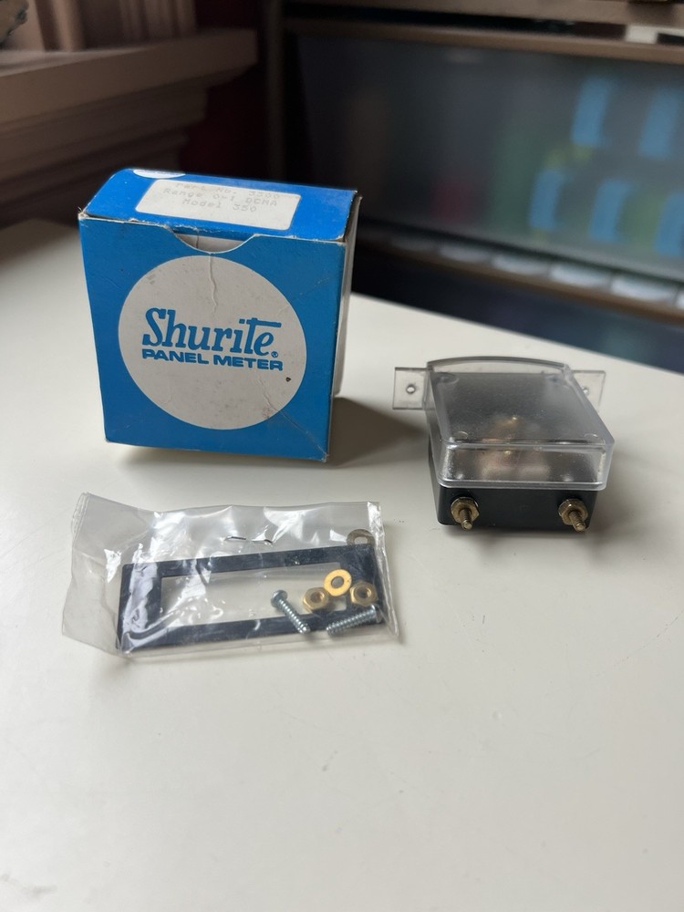 Shurite Panel Meter #3300 Range 0-1 DCNA Model 350 In Box