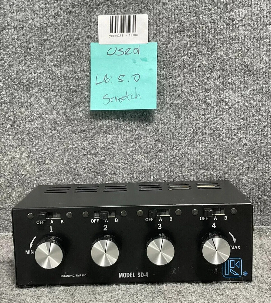 Russound SD-4 Volume Control Multi-Room Multi-Play Model Black