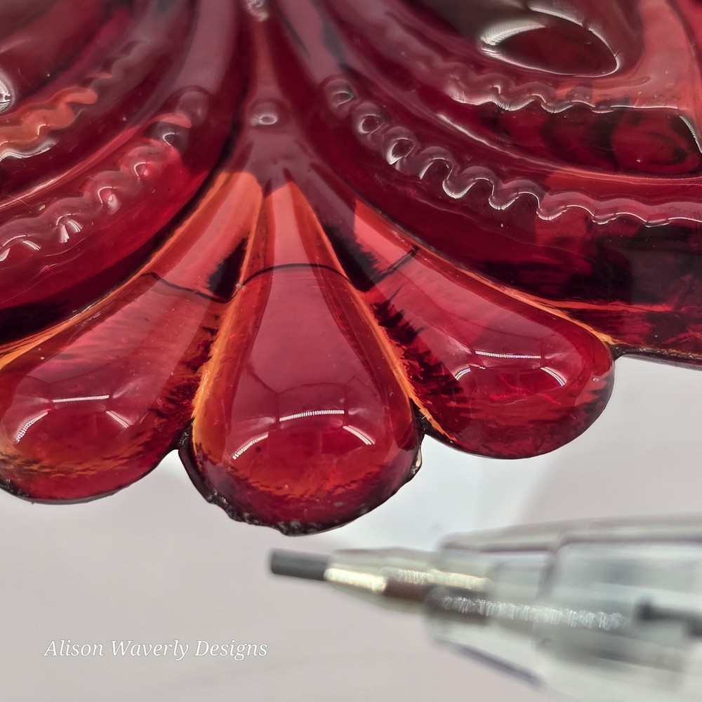 Uranium Glass Flower Shape Curtain Tie Back Mint