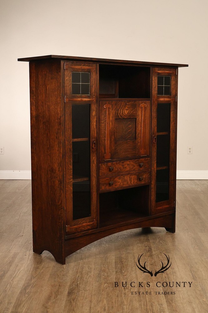 Warren Hile Studio Mission Oak Drop Front Desk
