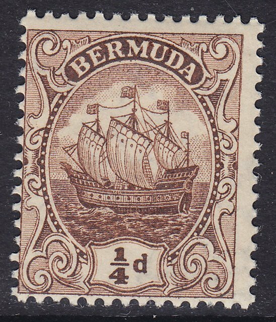BERMUDA 1910-25 SG44 ¼d  BROWN UNMOUNTED MINT