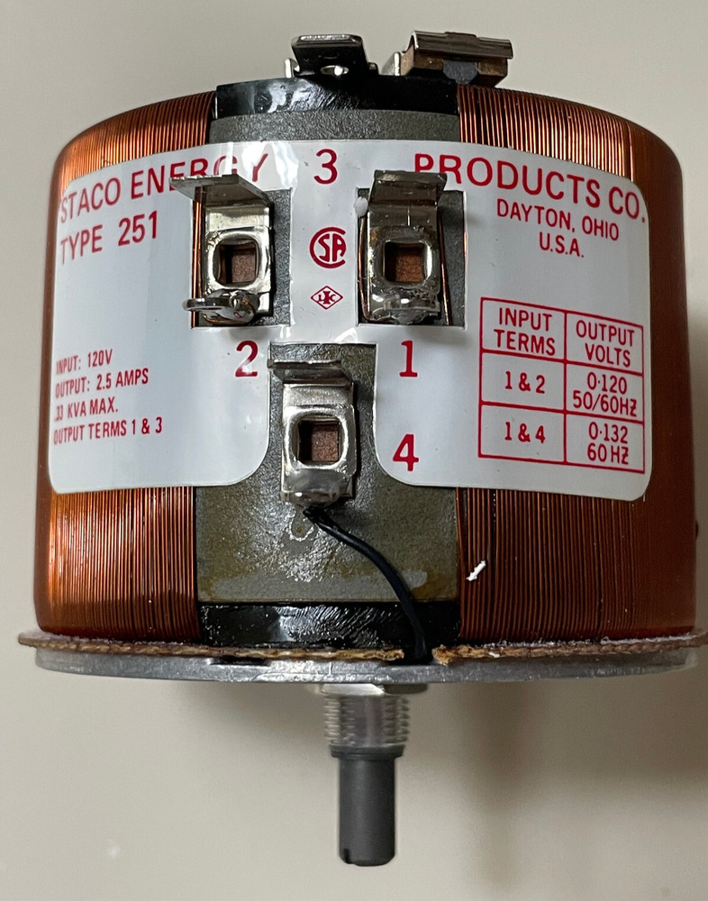 Staco Type 251 Variable Autotransformer - Panel Mount