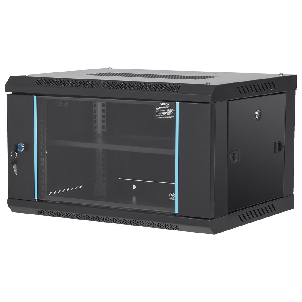 6U Wall Mount Network Server Cabinet, 15.5 Deep, Server Rack Cabinet Enclosure