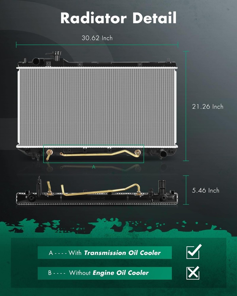 Engine Coolant Radiator for RAV4 2.0L 1998-2000 Replace 2292
