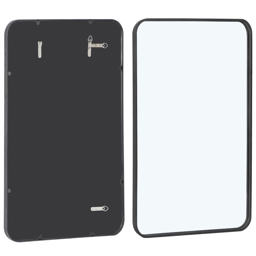 Rectangular Wall Mirror For Bathroom Bedroom Livingroom Black 24" x 36"