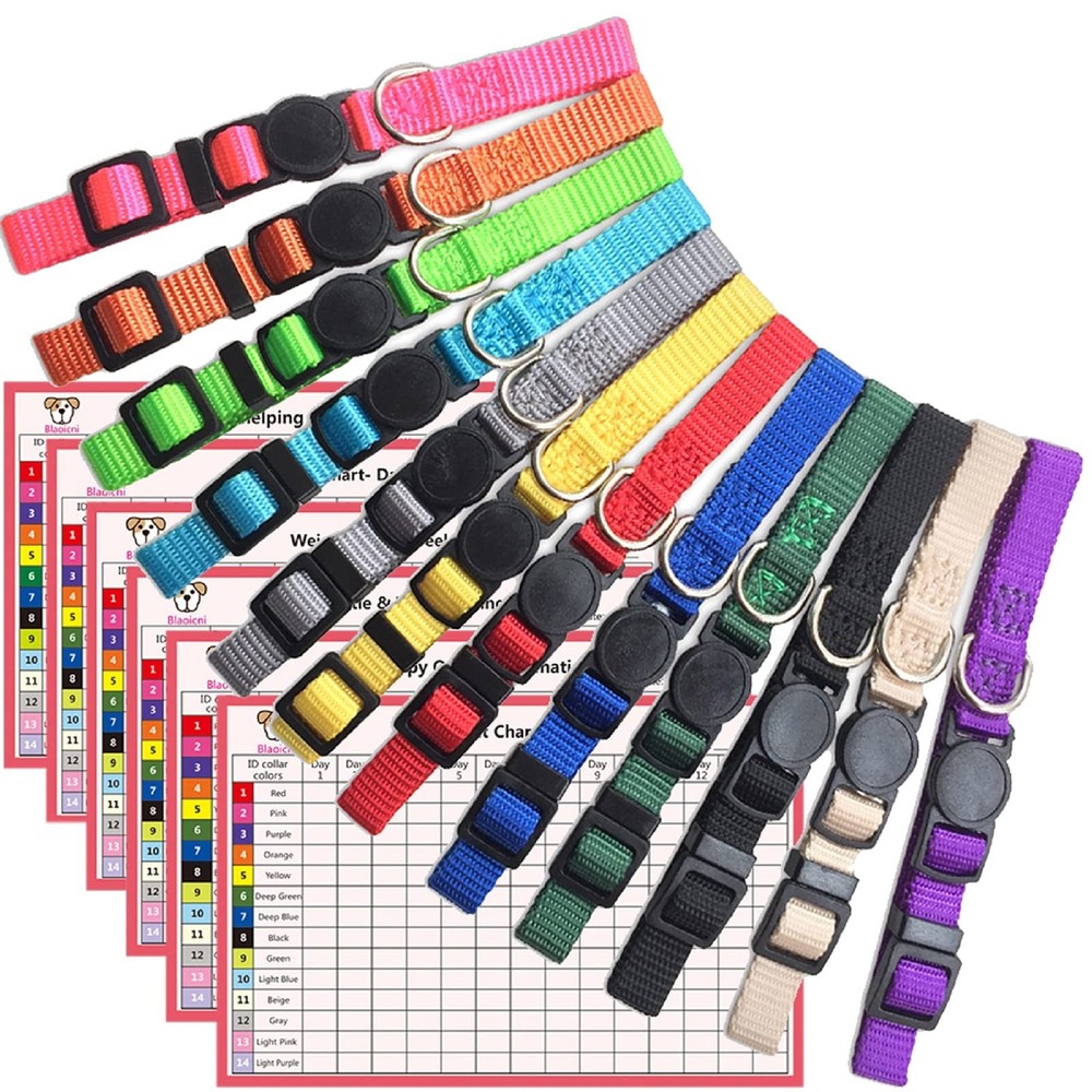 Puppy Id Collar Identification Soft Nylon Adjustable Breakaway Safety