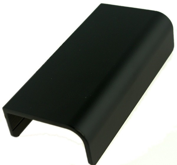 (5 Pack) 3-3/4 inch Tab Finger Pull Matte Black
