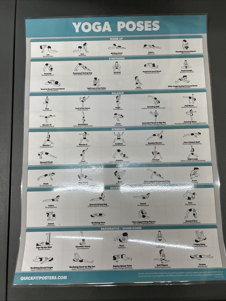 Quickfit 10 Pack Laminated 18x24 Workouts Posters