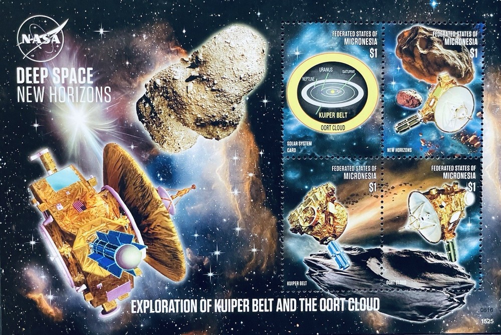 MICRONESIA NASA DEEP SPACE NEW HORIZONS STAMPS 2015 MNH SOLAR SYSTEM OORT CLOUD