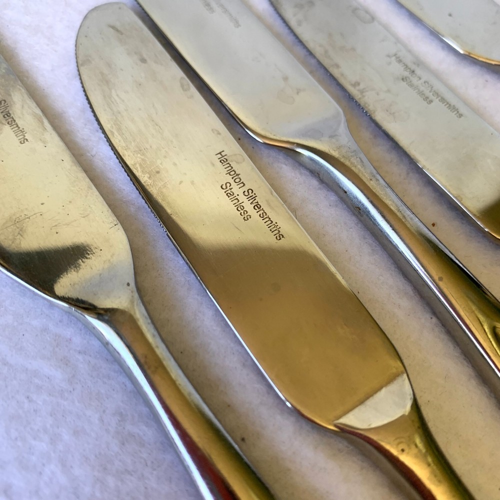 Hampton Silversmiths Flare Pattern Butterknife Set of 5 Stainless Modern Style