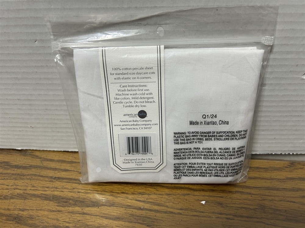 Standard 100% Cotton Cot Sheet 23" X 51"
