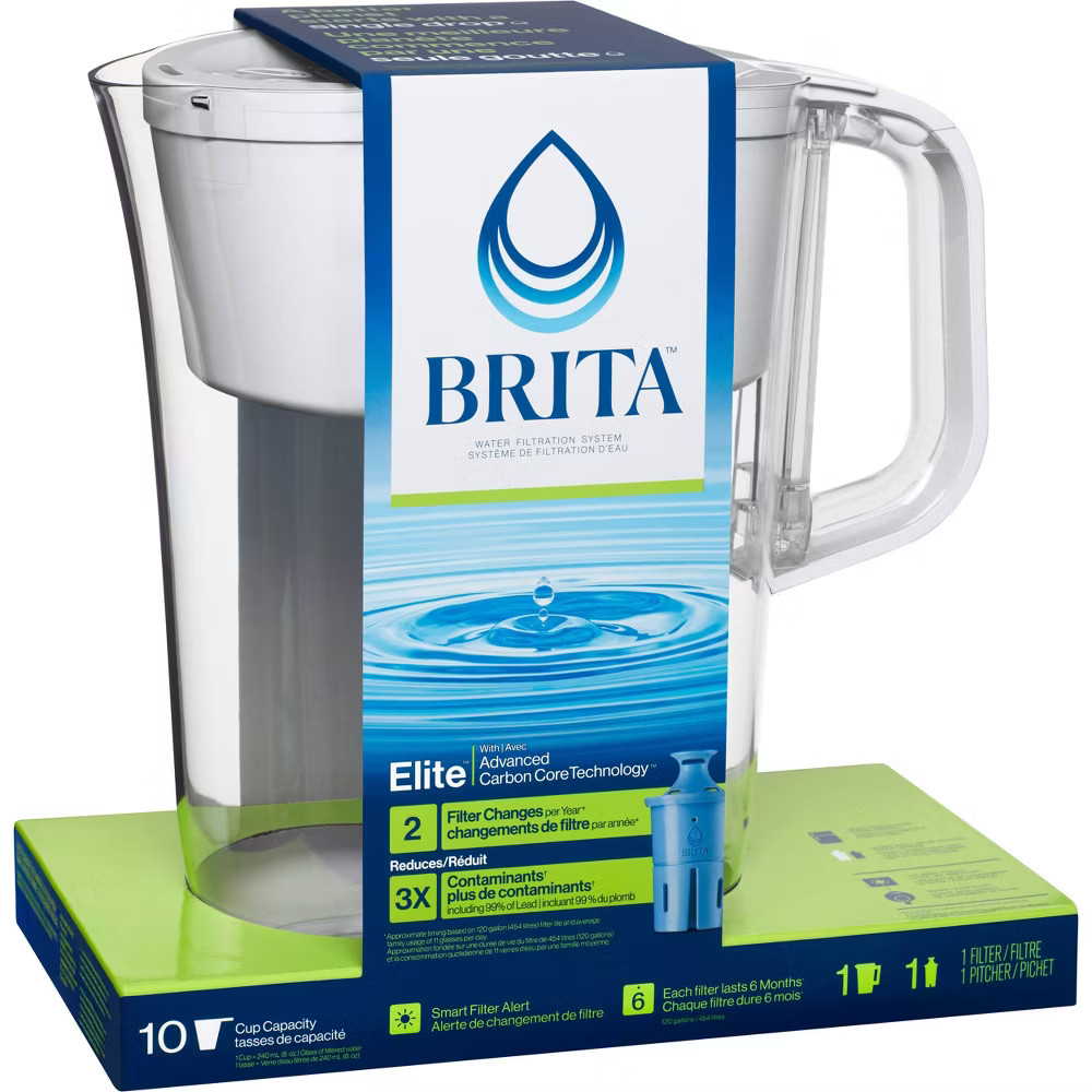 Brita Tahoe Pitcher with Elite Filter - White