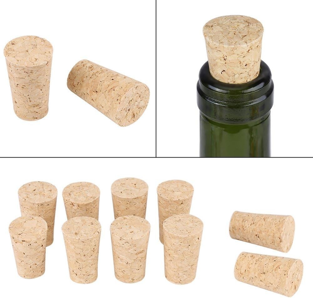 10 Wine Corks - Eco-Friendly Craft Stoppers for Wine & Beer Projects