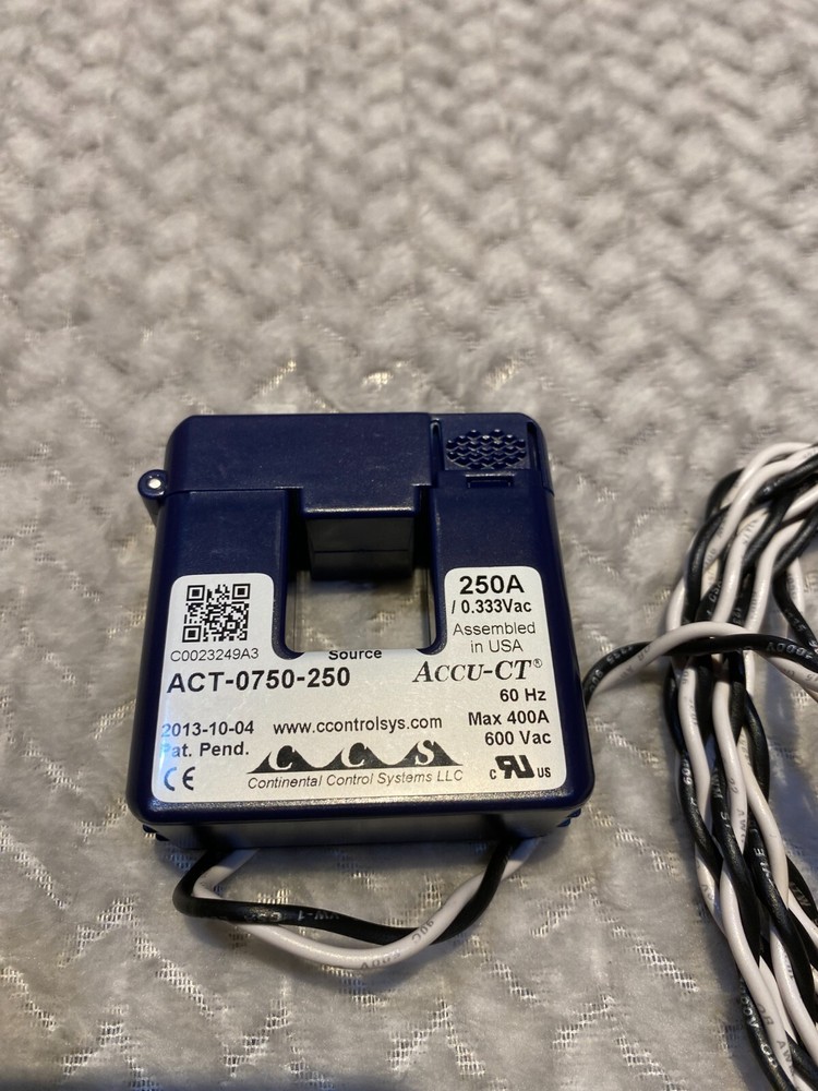 Continental Control Systems ACT-0750-250 Accu-CT Split -Core Current Transformer
