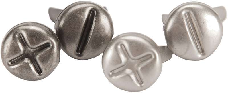 Eyelet Outlet Shape Brads 12/Pkg Screws