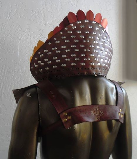 "The Phoenix" shield scale collar and shoulder armor hand-made