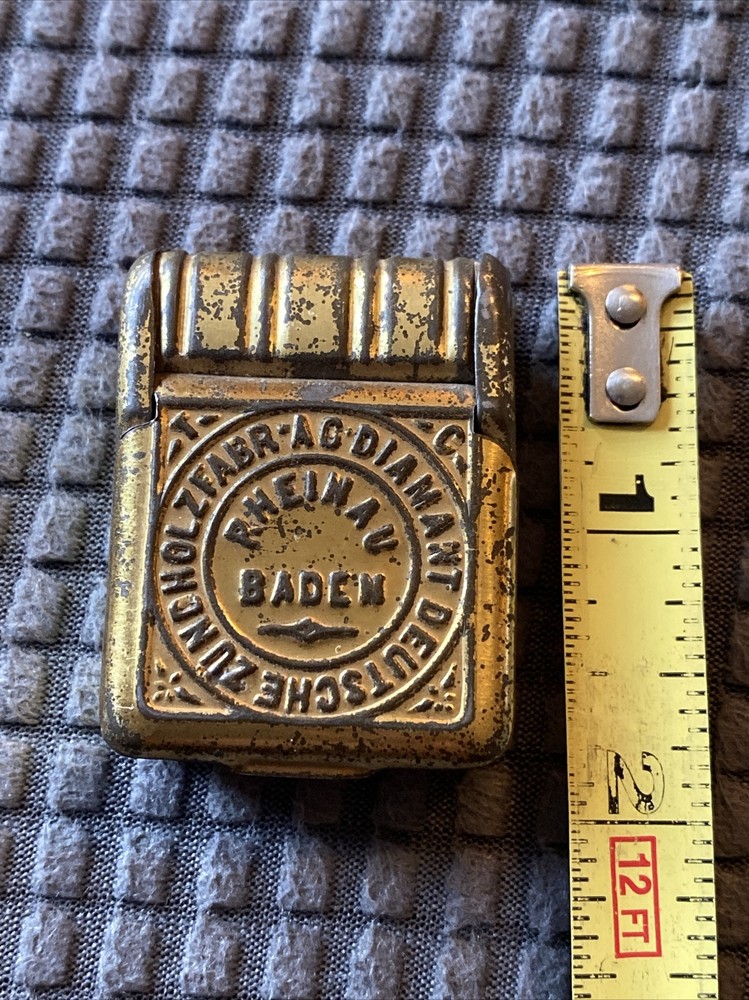 Antique German Match Safe-Back Pack Style-Diamant Deutsche