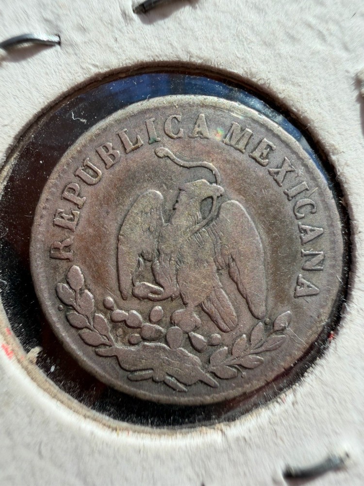 Circulated 1868 Mexico Mo Silver 10 Centavos