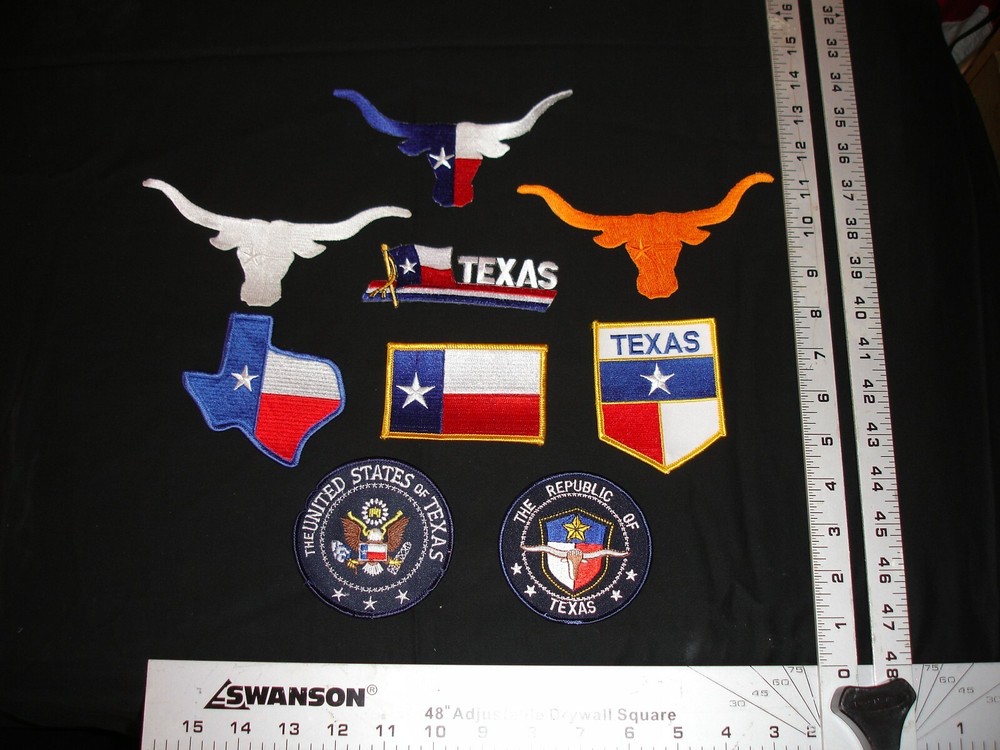 Texas patch set 9 patches Texas flag