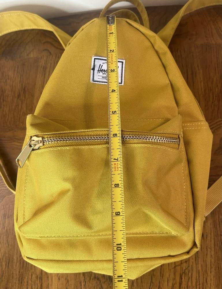 Herschel Supply Co Small Backpack Solid Mustard Yellow EUC *Read Description*