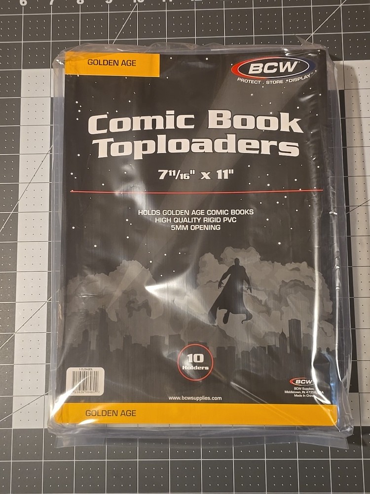 BCW Golden Age Comic Book Toploaders Hard Plastic, Rigid Protector