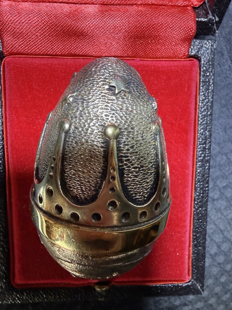 Stuart Devlin Sterling Silver Gilt Surprise Easter Egg No. 43 Boxed w/ Receipt