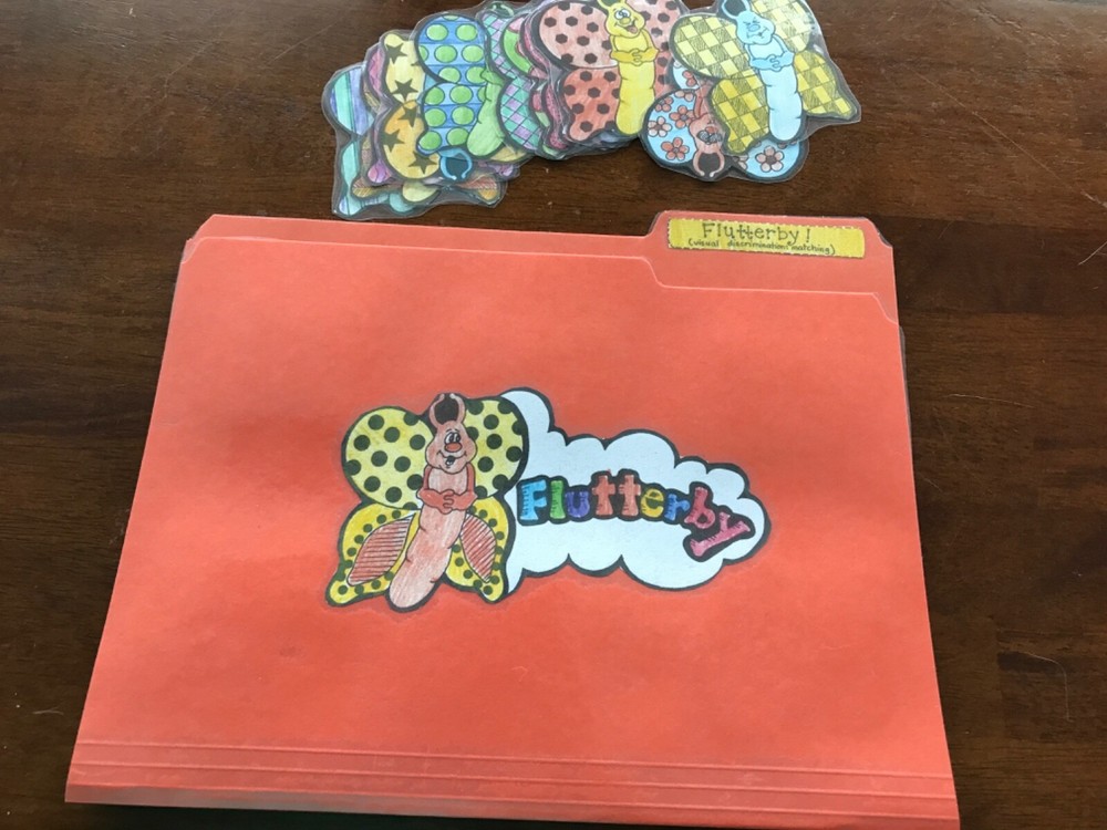 Flutter by! Visual Discrimination Grade K language Art  file folder game teacher
