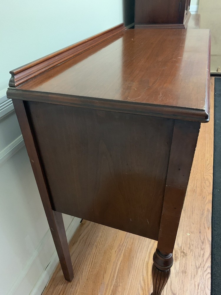 Antique Chippendale Style Mahogany Sideboard Buffet Cabinet Server