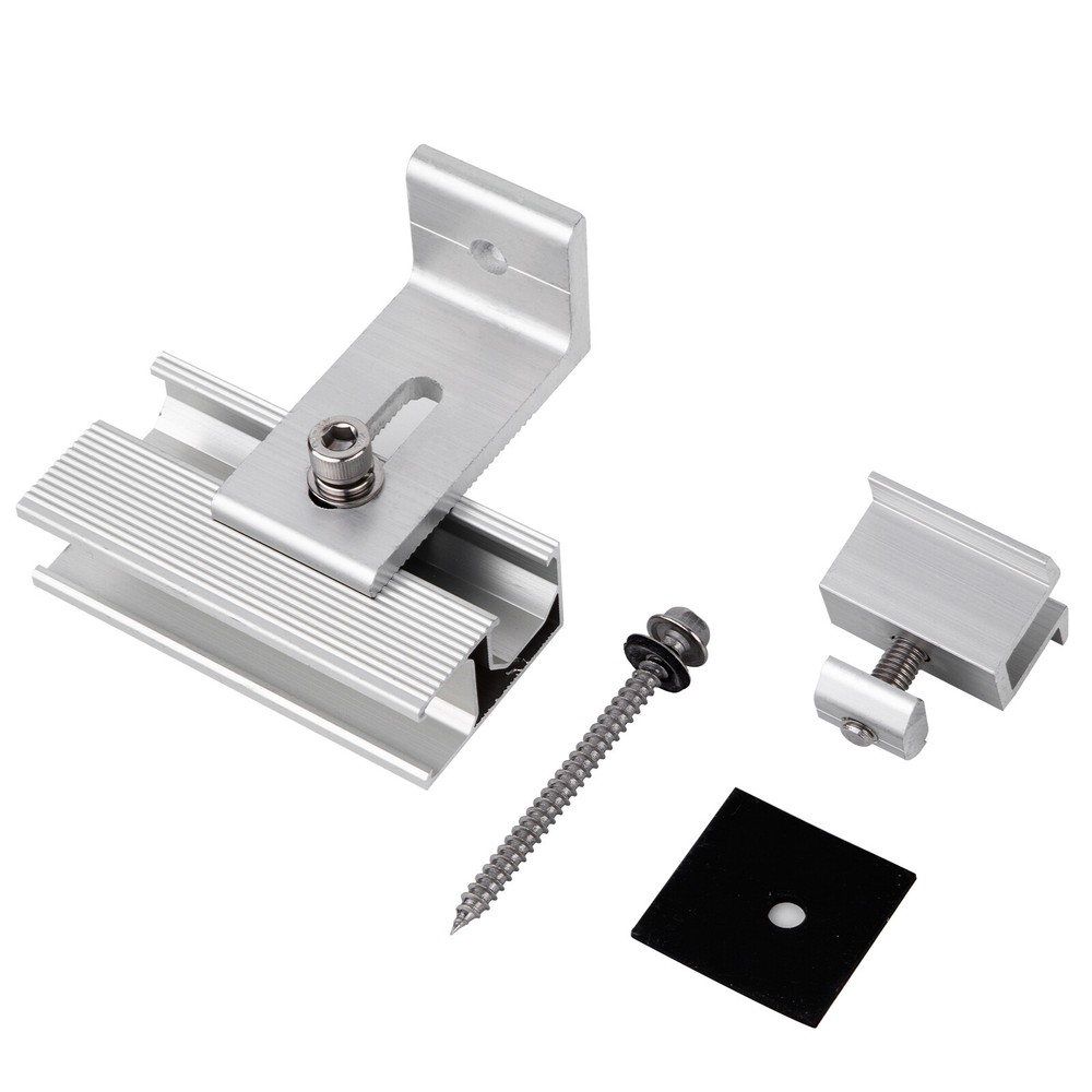 Solar Panel Brackets Mounting Clamp Kit Universal For 1-4pcs Solar Panels Mount
